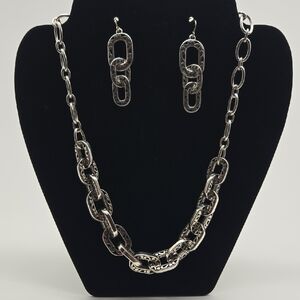 Brighton Silver Chain Necklace and Earring Set